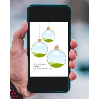 Złota minimalistyczna kartka świąteczna | Vaider.com.pl